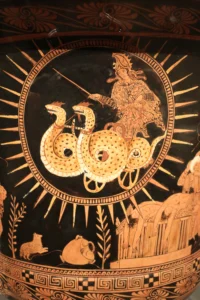 Medea, riding the dragons.